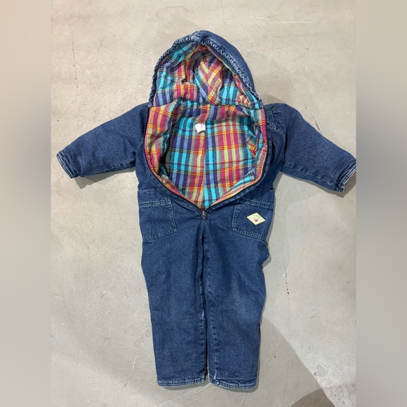 Vintage Jeanne Bourget Kids Denim Snowsuit 3A | Made in France | - Picture 5 of 8